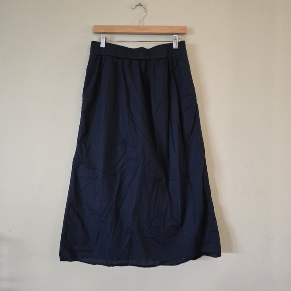 COS Womens Maxi Skirt Navy Blue With Pockets Size 6 Preppy - Picture 1 of 8